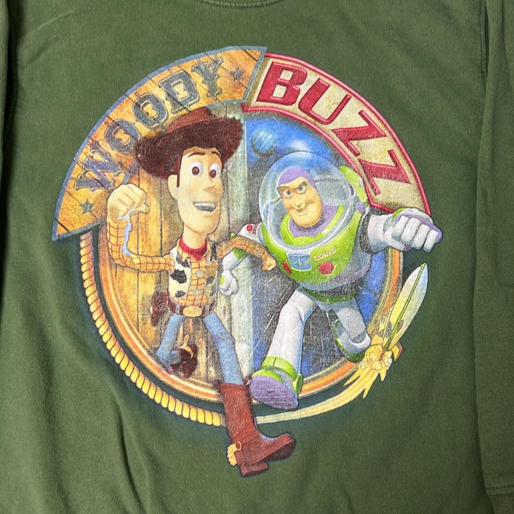 Disney Pixar Vintage Green Toy Story Crewneck Sweater - Picture 2 of 4